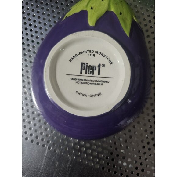 Pier One Set Of 5 Vegetable Veggie Shaled Dip Bowls Ironstone - Picture 5 of 6